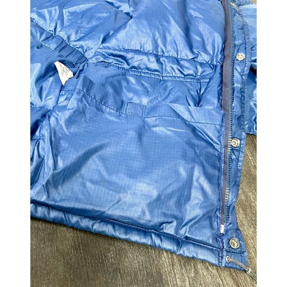 Vtg Ski Daddle Pack-In Products Duck Down Puffer Blue Jacket W/ Hood Size XL - Picture 15 of 16